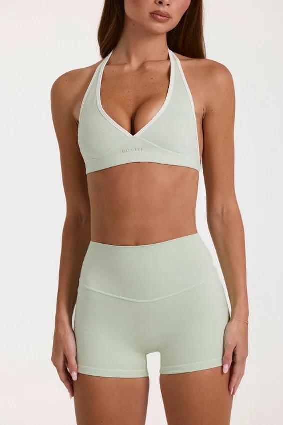 Soft Active Mini Shorts in Sage Marl Soft Active Mini Shorts in Sage Marl
