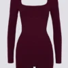 Soft Active Open-Back Unitard in Burgundy Soft Active Open-Back Unitard in Burgundy