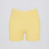 Soft Active Pocket V-Waist Mini Shorts in Lemon Soft Active Pocket V-Waist Mini Shorts in Lemon