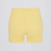Soft Active Pocket V-Waist Mini Shorts in Lemon Soft Active Pocket V-Waist Mini Shorts in Lemon
