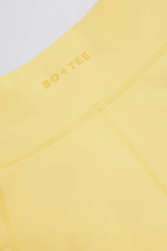 Soft Active Pocket V-Waist Mini Shorts in Lemon Soft Active Pocket V-Waist Mini Shorts in Lemon