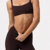 Soft Active Ruched Leggings in Espresso