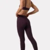 Soft Active Ruched Leggings in Plum