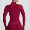 Soft Active Zip-Up Jacket in Burgundy Soft Active Zip-Up Jacket in Burgundy