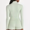 Soft Active Zip-Up Jacket in Sage Marl Soft Active Zip-Up Jacket in Sage Marl