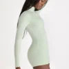 Soft Active Zip-Up Jacket in Sage Marl Soft Active Zip-Up Jacket in Sage Marl