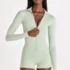 Soft Active Zip-Up Jacket in Sage Marl Soft Active Zip-Up Jacket in Sage Marl