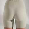 Soft Cotton Biker Shorts in Limestone Soft Cotton Biker Shorts in Limestone
