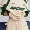 Soft Cotton Jersey Elasticated Mini Shorts in Marble Soft Cotton Jersey Elasticated Mini Shorts in Marble