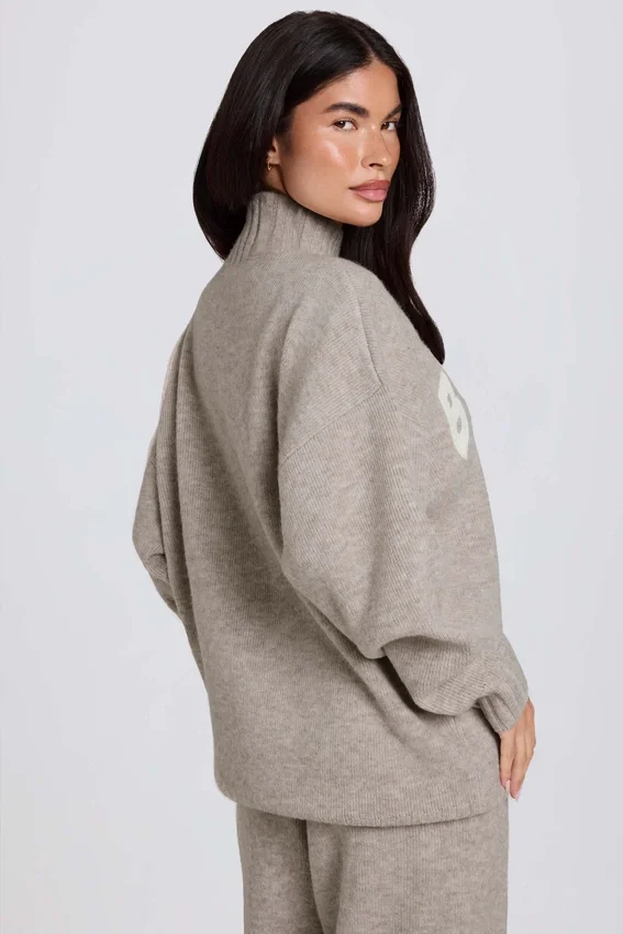 Soft Knit Oversized Jumper in Beige Soft Knit Oversized Jumper in Beige