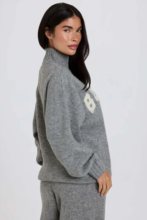 Soft Knit Oversized Jumper in Grey Soft Knit Oversized Jumper in Grey