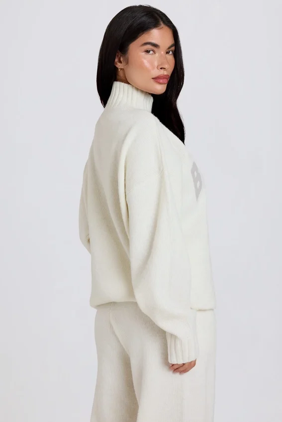 Soft Knit Oversized Jumper in Ivory Soft Knit Oversized Jumper in Ivory
