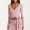 Soft Knit Wrap Top in Blush Soft Knit Wrap Top in Blush