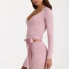 Soft Knit Wrap Top in Blush Soft Knit Wrap Top in Blush
