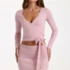 Soft Knit Wrap Top in Blush Soft Knit Wrap Top in Blush