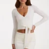 Soft Knit Wrap Top in Ivory Soft Knit Wrap Top in Ivory
