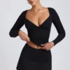 Solene Modal A-Line Mini Skort in Black Solene Modal A-Line Mini Skort in Black