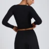 Solene Modal A-Line Mini Skort in Black Solene Modal A-Line Mini Skort in Black