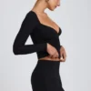 Solene Modal A-Line Mini Skort in Black Solene Modal A-Line Mini Skort in Black