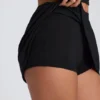 Solene Modal A-Line Mini Skort in Black Solene Modal A-Line Mini Skort in Black