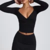 Solene Modal A-Line Mini Skort in Black Solene Modal A-Line Mini Skort in Black