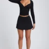 Solene Modal A-Line Mini Skort in Black Solene Modal A-Line Mini Skort in Black