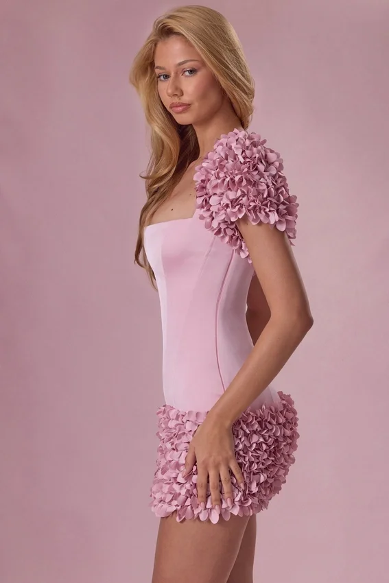 Soretta Cropped Bolero in Blush Pink Soretta Cropped Bolero in Blush Pink