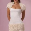 Soretta Cropped Bolero in Ivory Soretta Cropped Bolero in Ivory