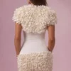 Soretta Cropped Bolero in Ivory Soretta Cropped Bolero in Ivory
