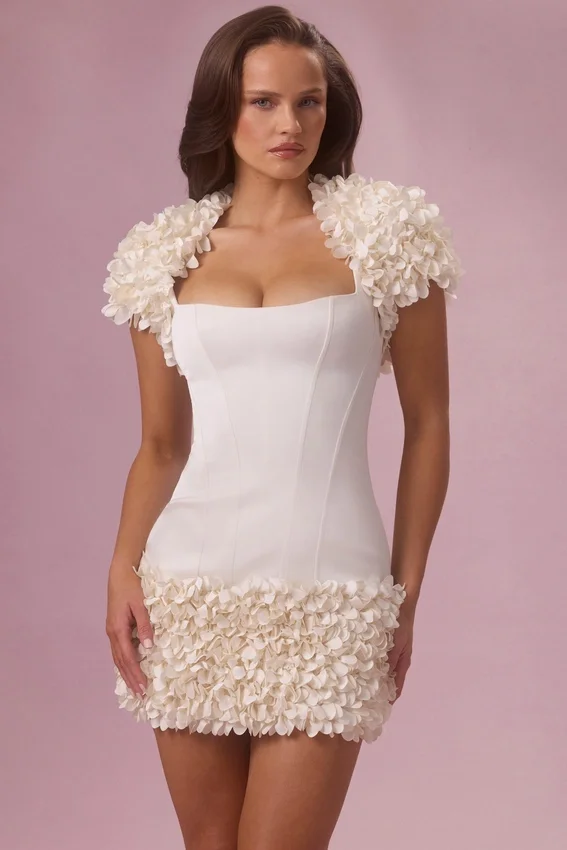 Soretta Cropped Bolero in Ivory Soretta Cropped Bolero in Ivory