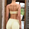 Square-Neck Bralette in Lemon Square-Neck Bralette in Lemon