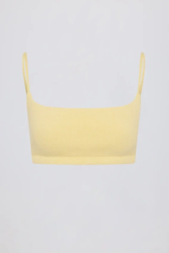 Square-Neck Bralette in Lemon Square-Neck Bralette in Lemon
