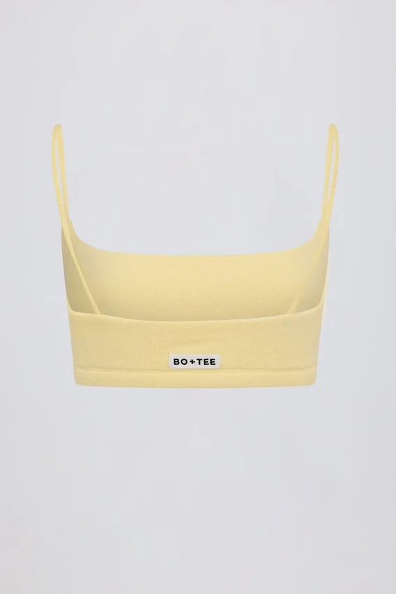 Square-Neck Bralette in Lemon Square-Neck Bralette in Lemon