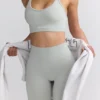 Strappy Define Luxe Sports Bra in Grey