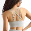 Strappy Define Luxe Sports Bra in Grey