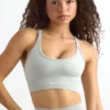 Strappy Define Luxe Sports Bra in Grey