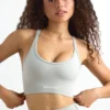 Strappy Define Luxe Sports Bra in Grey
