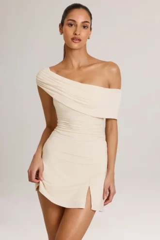 Suhana Modal Asymmetric A-Line Mini Dress in Ivory Suhana Modal Asymmetric A-Line Mini Dress in Ivory