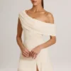 Suhana Modal Asymmetric A-Line Mini Dress in Ivory Suhana Modal Asymmetric A-Line Mini Dress in Ivory