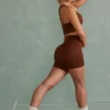 Super Sculpt Mini Shorts in Brown Super Sculpt Mini Shorts in Brown