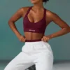 Super Sculpt Seamless Cross Back Sports Bra in Plum Super Sculpt Seamless Cross Back Sports Bra in Plum