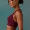 Super Sculpt Seamless Cross Back Sports Bra in Plum Super Sculpt Seamless Cross Back Sports Bra in Plum