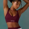 Super Sculpt Seamless Cross Back Sports Bra in Plum Super Sculpt Seamless Cross Back Sports Bra in Plum