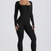 Super Sculpt Seamless Full-Length Jumpsuit in Black Super Sculpt Seamless Full-Length Jumpsuit in Black