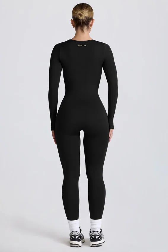Super Sculpt Seamless Full-Length Jumpsuit in Black Super Sculpt Seamless Full-Length Jumpsuit in Black