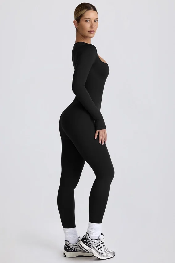 Super Sculpt Seamless Full-Length Jumpsuit in Black Super Sculpt Seamless Full-Length Jumpsuit in Black
