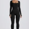 Super Sculpt Seamless Full-Length Jumpsuit in Black Super Sculpt Seamless Full-Length Jumpsuit in Black