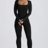 Super Sculpt Seamless Full-Length Jumpsuit in Black Super Sculpt Seamless Full-Length Jumpsuit in Black