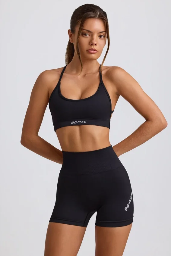 Super Sculpt Seamless Mini Shorts in Black Super Sculpt Seamless Mini Shorts in Black