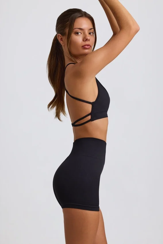 Super Sculpt Seamless Mini Shorts in Black Super Sculpt Seamless Mini Shorts in Black